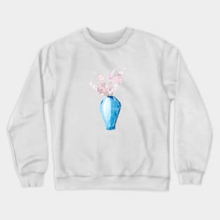 Ceramic vase with cherry blossom Crewneck Sweatshirt